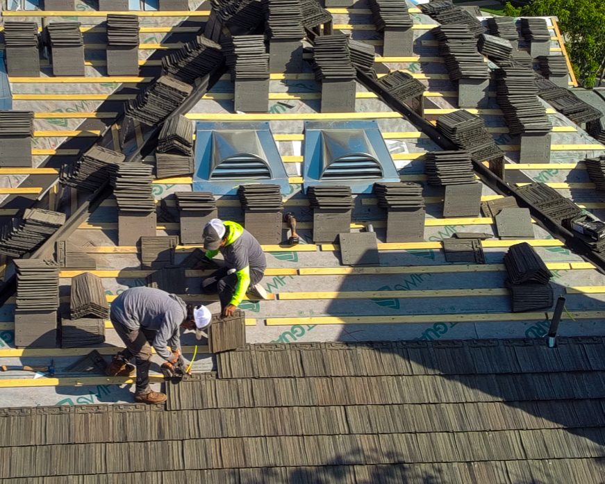 Storm and wind damage roof repair in Orange County.